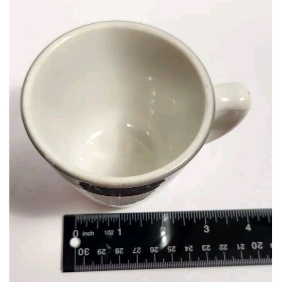 Vintage Jackson Custom China Mug Set Of Two White With Gray & Red  See Pics - Picture 12 of 13